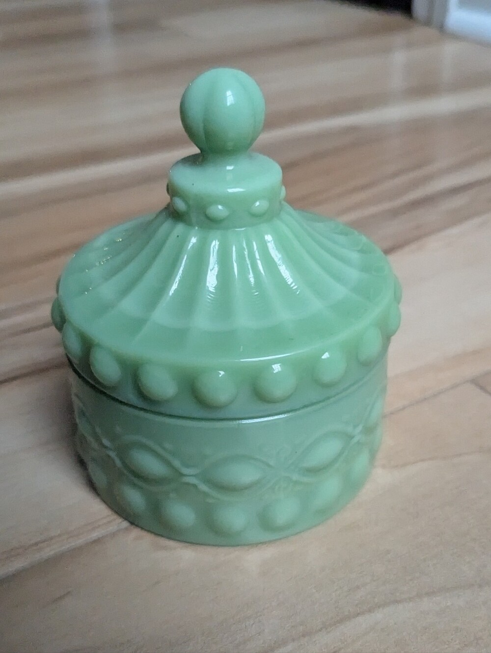 Mosser Glass Eye Winker Candy Dish Jadeite